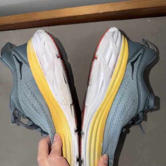 Hoka One One Bondi 8 Mens Size 8D Blue Yellow Athletic Running Shoes Sneakers main image 5